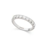 A diamond half-eternity ring