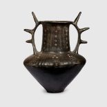 VILLANOVAN BLACKWARE AMPHORA NORTH-CENTRAL ITALY, MID 9TH CENTURY B.C.