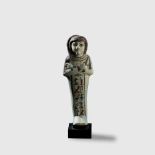 ANCIENT EGYPTIAN SHABTI FOR KHAEMWASET, SON OF RAMESES II EGYPT, NEW KINGDOM DYNASTY XIX, CIRCA 1250