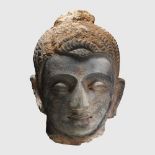GANDHARAN HEAD OF BUDDHA GANDHARA, 4TH - 5TH CENTURY A.D.