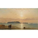 JAMES CASSIE R.S.A., R.S.W. (SCOTTISH 1819-1879) MUSSEL GATHERERS AT SUNSET