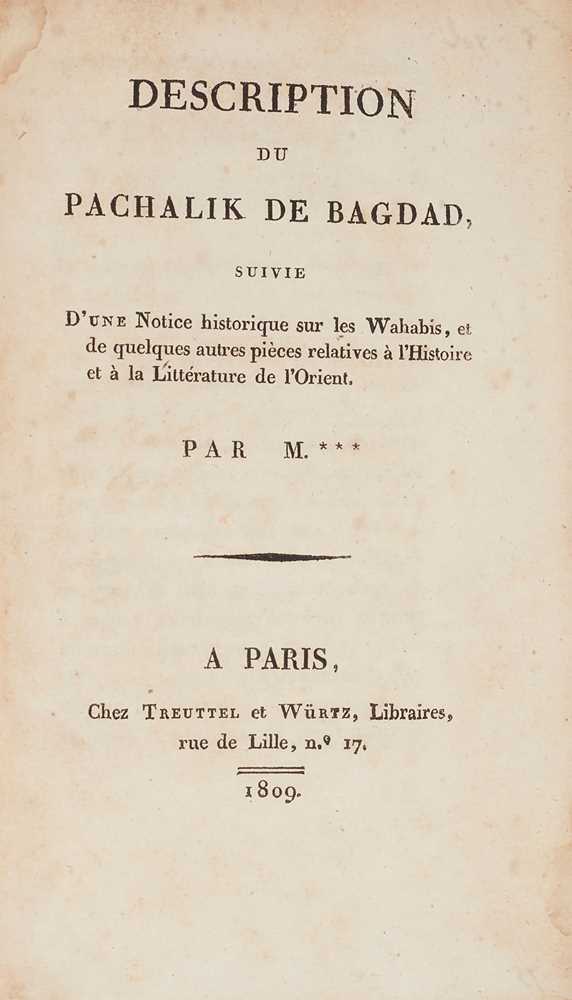 [Rousseau, Jean-Baptiste-Louis-Jacques] Description du Pachalik de Bagdad - Image 2 of 2