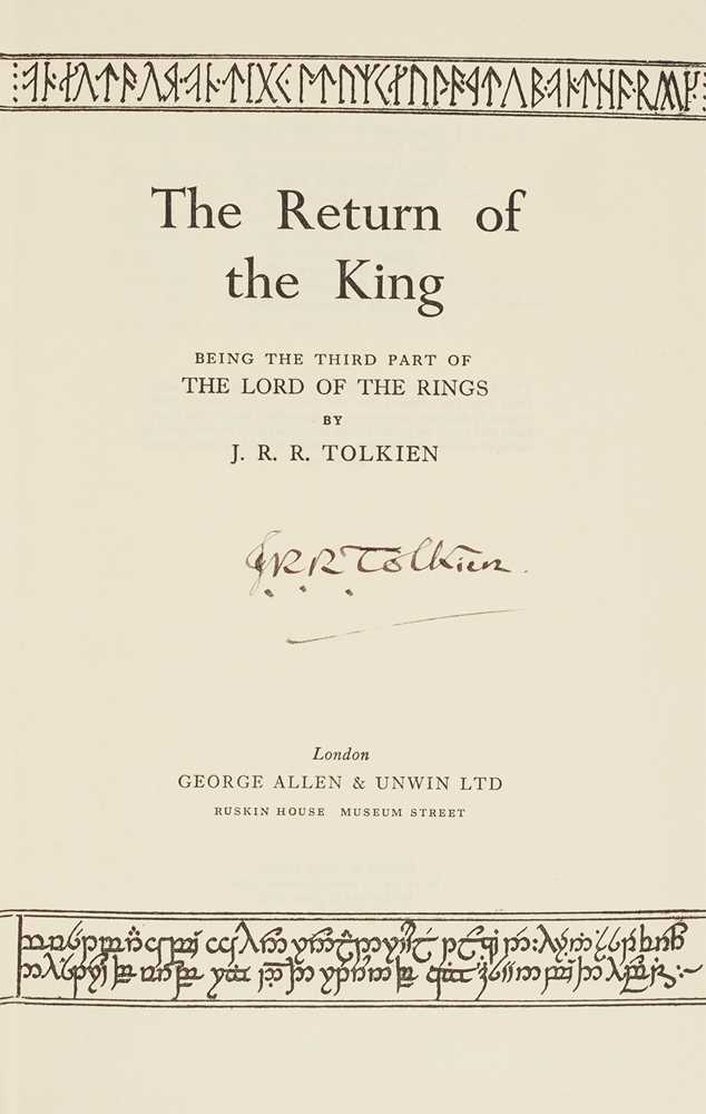 Tolkien, J. R. R. (1892-1973) The Lord of the Rings, signed by Tolkien in each volume - Image 4 of 7