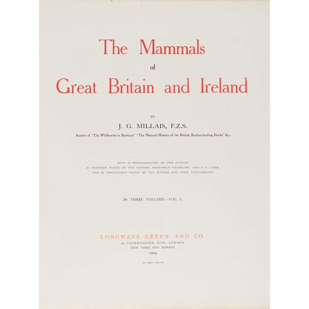 Millais, John Guille The Mammals of Great Britain and Ireland - Image 2 of 4