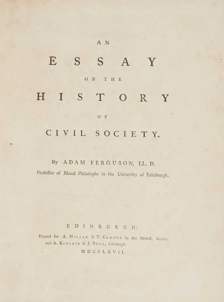 Ferguson, Adam An Essay on the History of Civil Society