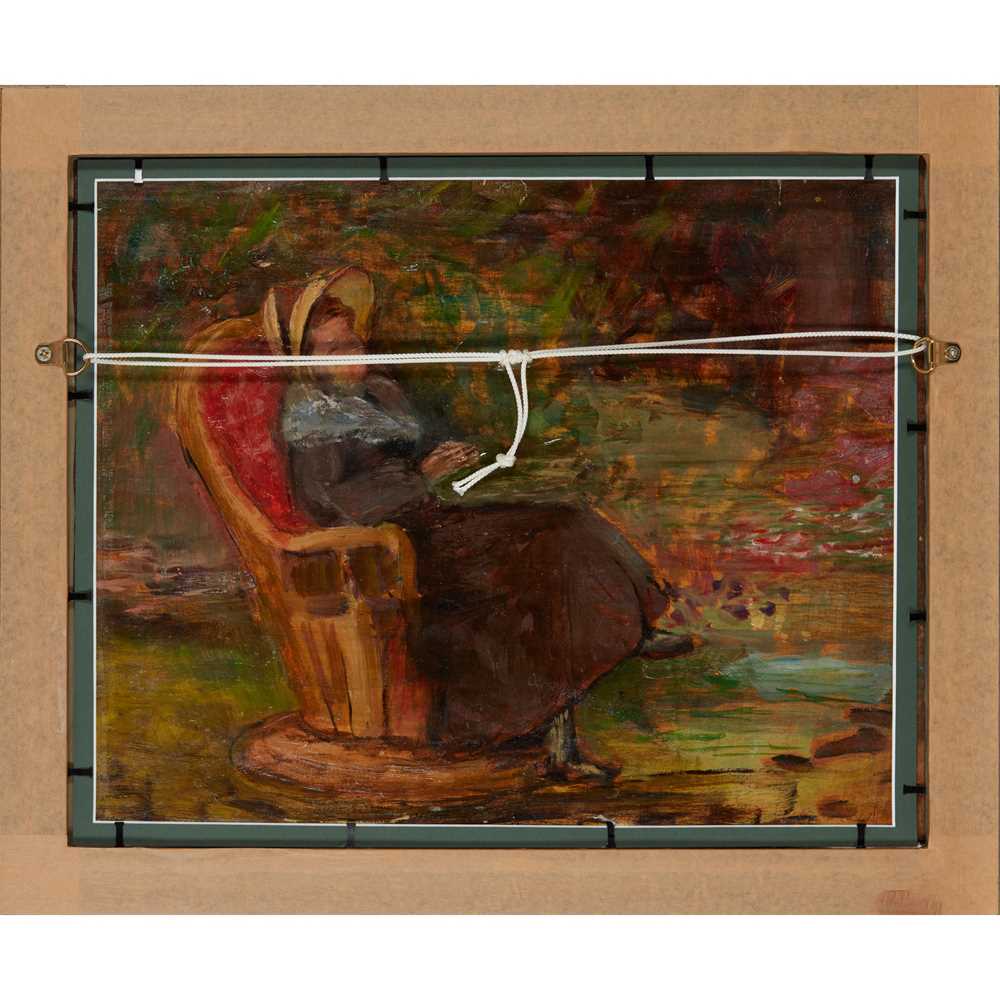 § FLORENCE ST. JOHN CADELL (SCOTTISH 1877-1966) TEA IN THE GARDEN - Image 3 of 3