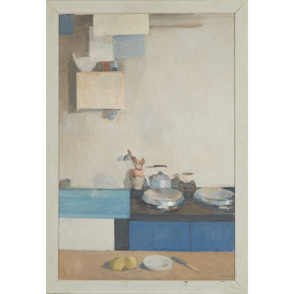 CHARLES MCCARTHY (BRITISH 20TH CENTURY) KITCHEN TABLE WITH LEMONS - '93 - Image 2 of 3
