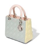Dior: A tri-colour medium Lady Dior bag