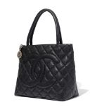 Chanel: A black caviar Medallion Tote