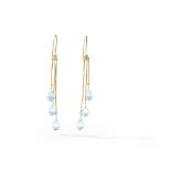 A pair of blue topaz pendent earrings