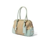 Prada: A canvas and leather Bowling bag