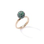 An emerald dress ring