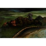 § PETER HOWSON O.B.E. (SCOTTISH 1958-) THE LAST MAN ON EARTH - 1989