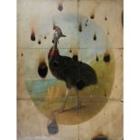 § DERRICK GUILD R.S.A (SCOTTISH 1961-) BURNT CASSOWARY, AFTER OUDRY - 2013-15