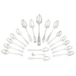 A COLLECTION OF FIDDLE PATTERN FLATWARE