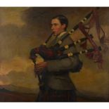 HENRY HARRIS BROWN (BRITISH 1864-1948) THE YOUNG PIPER (PORTRAIT OF ALASTAIR WARDROP EUING CRAWFORD)
