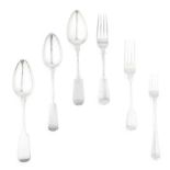 ABERDEEN - A COLLECTION OF SCOTTISH PROVINCIAL FLATWARE JAMES PIRIE, COLINE ALLAN, WILLIAM JAMIESON