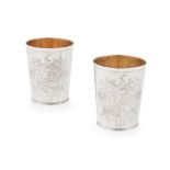 A PAIR OF WILLIAM IV BEAKERS ROBERT GRAY AND SONS, GLASGOW 1837