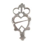 A MID TO LATE 18TH CENTURY SILVER LUCKENBOOTH BROOCH MAKERS MARK INDISTINCT A*