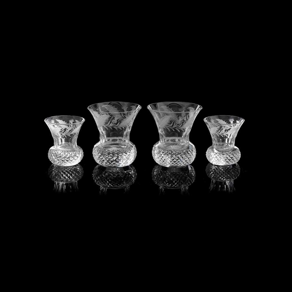 A SUITE OF EDINBURGH CRYSTAL 'THISTLE' PATTERN GLASS 20TH CENTURY - Image 8 of 10