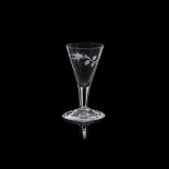 A LATE 18TH CENTURY JACOBITE WINE GLASS