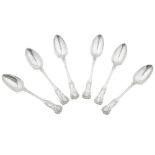 A SET OF SIX SINGLE-STRUCK GEORGE IV TABLESPOONS MUIR & SONS, GLASGOW 1824