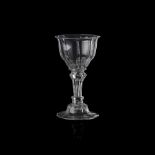 GEORGIAN MOULDED STEM SWEETMEAT GLASS MID 18TH CENTURY