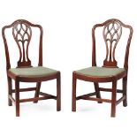 PAIR OF GEORGE III MAHOGANY SIDE CHAIRS LATE 18TH CENTURY