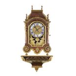 Y LOUIS XIV RED TORTOISESHELL BOULLE BRACKET CLOCK AND BRACKET LATE 17TH/ EARLY 18TH CENTURY WITH LA