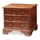 GEORGE I WALNUT BOX COMMODE EARLY 18TH CENTURY