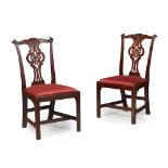 PAIR OF GEORGE III MAHOGANY SIDE CHAIRS 18TH CENTURY