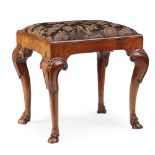 GEORGE I WALNUT FOOTSTOOL EARLY 18TH CENTURY