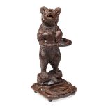 BLACK FOREST BEAR STICK STAND LATE 19TH CENTURY