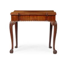 GEORGE II MAHOGANY CARD TABLE MID 18TH CENTURY