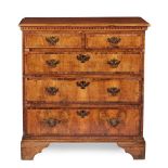 GEORGE I OAK AND WALNUT CHEST OF DRAWERS EARLY 18TH CENTURY, WITH ALTERATIONS