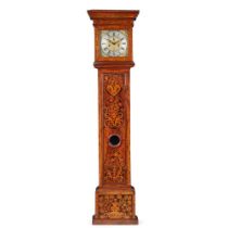 QUEEN ANNE WALNUT AND MARQUETRY LONGCASE CLOCK, BY NATHANIEL BIRT, LONDON EARLY 18TH CENTURY