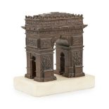 FRENCH BRONZE MODEL OF THE ARC DE TRIOMPHE LATE 19TH CENTURY