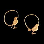 HELLENISTIC GOLD BIRD EARRINGS GREECE, CIRCA 2ND - 1ST CENTURY B.C.