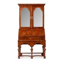 QUEEN ANNE WALNUT SECRETAIRE BUREAU-ON-STAND 18TH CENTURY AND LATER