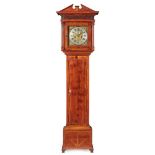 GEORGIAN YEW AND WALNUT LONGCASE CLOCK, BY GEORGE CLOUGH 18TH CENTURY AND LATER