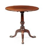 GEORGE II MAHOGANY TRIPOD TEA TABLE MID 18TH CENTURY