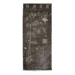 INK RUBBING SCROLL OF THE GENERAL GUAN'S BAMBOO POEM