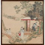WANG CHENGXUN (19TH-20TH CENTURY) TWO INK AND COLOUR ON SILK