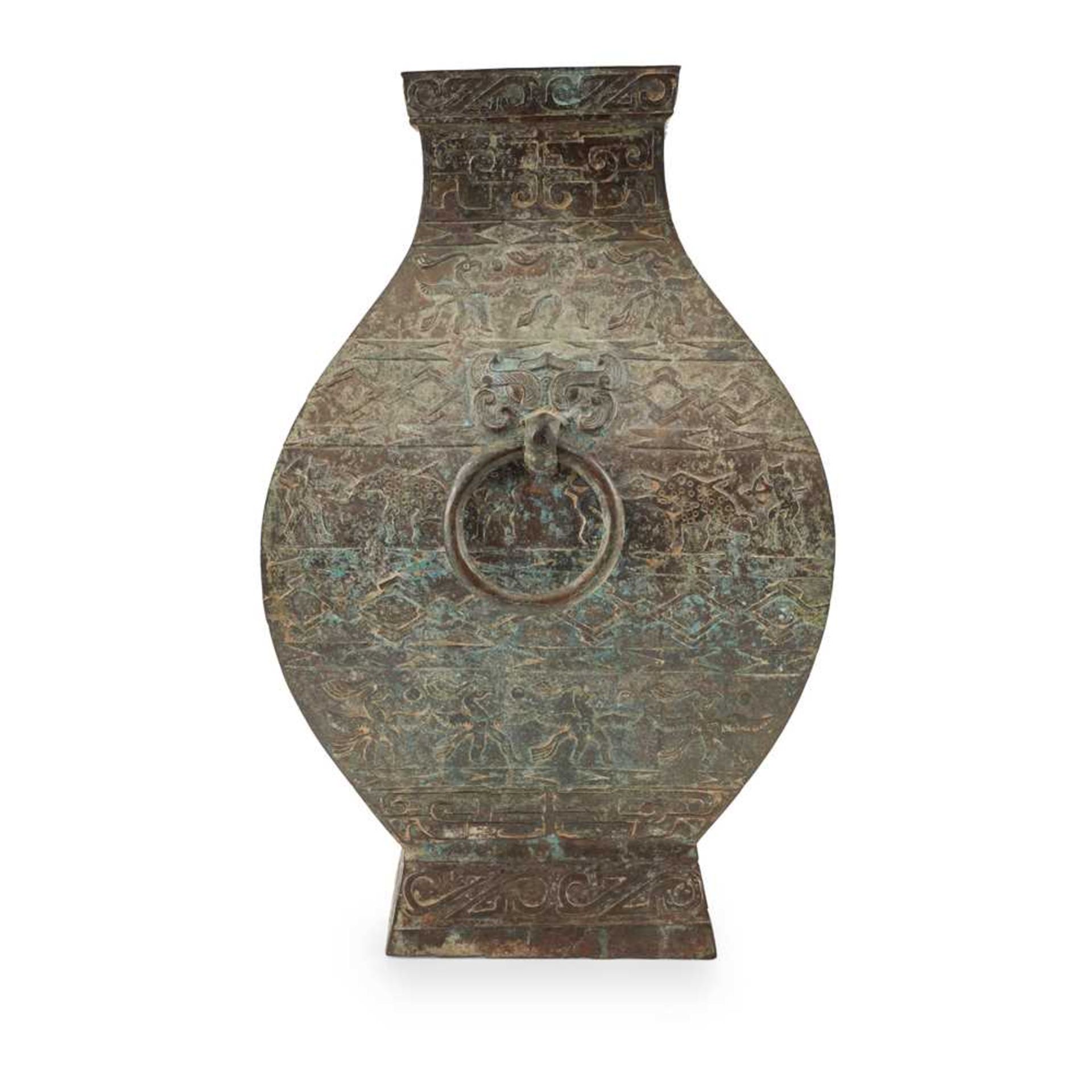 [A PRIVATE SCOTTISH COLLECTION, EDINBURGH] BRONZE RITUAL VESSEL, FANGHU WARRING STATES PERIOD-WESTER - Image 2 of 4