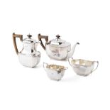 A matched 1930s four-piece tea-service