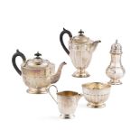 A matched four-piece tea-service