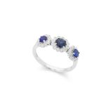 A sapphire and diamond ring