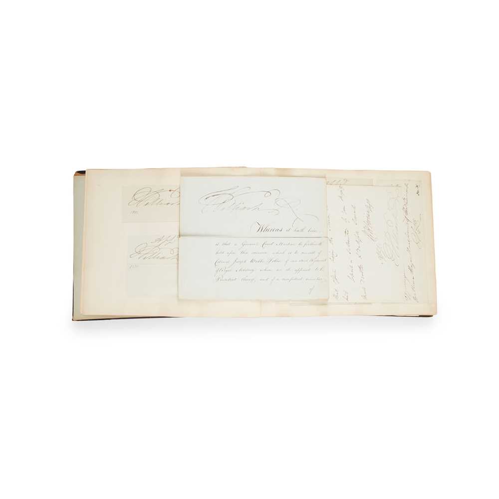 Royalty, politicians and soldiers Autograph album with Royal Artillery and Waterloo interest, 19th c