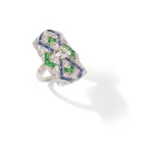 A gem-set dress ring