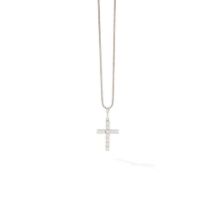 A diamond cross pendant